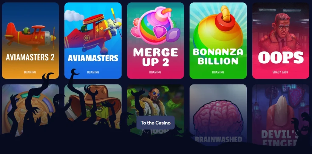 Förhandsvisning av Smash Casino affiliate-landningssida